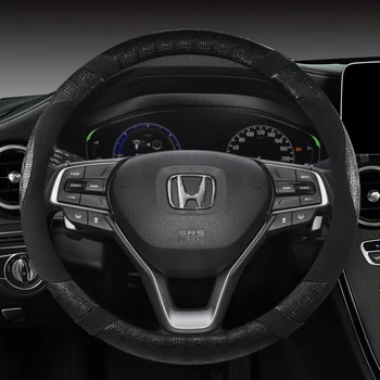 velúr tehénbőr autó kormánykerék burkolat Honda Civic CRV XRV ACCORD 2016 ~ 2019 2021 10. kiváló minőségű automatikus tartozékok