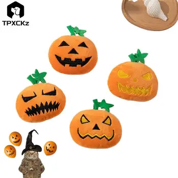 Vicces tökarc alakú halloweeni kutyajáték BB-vel, harapásálló moláris új macska plüss játékok kisállat kellékek