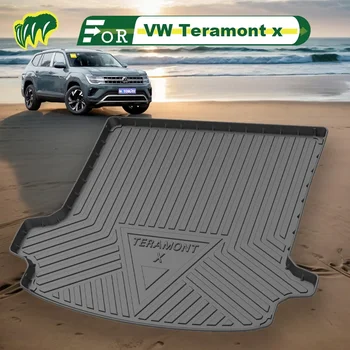 VW Teramont x 18 19 20 21 23 2017-2024 Custom Fit autó csomagtartó szőnyeg négyévszakos rakományszőnyeg 3D alakú lézeres mérésű csomagtérbélések