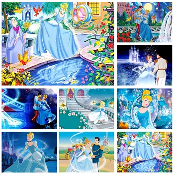 Vászon festmény Disney rajzfilm herceg és hercegnő plakátok és nyomatok fali kép Nappali dekoráció kép Lakberendezés