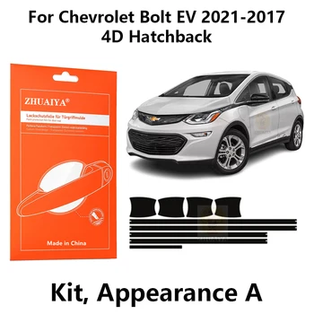 ZHUAIYA ajtóélvédők ajtófogantyú csésze festékvédő fólia TPU PPF Chevrolet Bolt EV 2023-2017 4D ferdehátúhoz