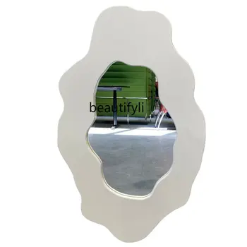 zq Nordic dekoratív tükör asztali hiúsági tükör fali függő tükör smink kreatív fürdőszobai tükör