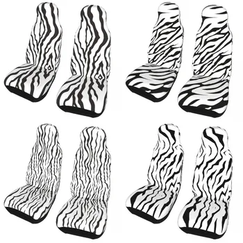 Állati bőr minta Első automatikus üléshuzat 3D nyomtatás Zebra bőr textúra csíkok Autósülés huzatok Univerzálisan illeszkedik SUV szedánhoz