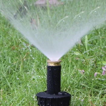 Állítható kerti permetező fúvóka 90/180/360 fok felfelé Sprinklerek Műanyag gyep öntöző sprinkler fej