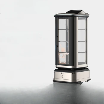 Élelmiszer-szállító robot Zárt típusú élelmiszer-szállító robot JX Az átlátszó zöldségtakaró lifttel közelíti meg az emeleteket