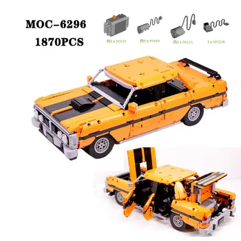 Építőelem MOC-6296 klasszikus sportkocsi nagy nehézségű toldás építőelem alkatrészek 1870DB felnőtt és gyermek játék ajándékok