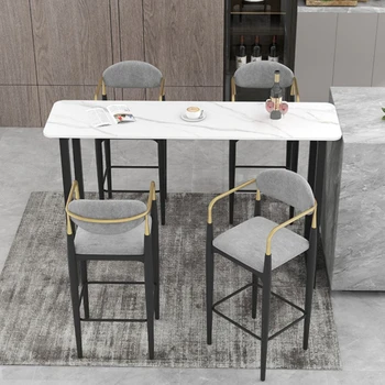 Étkezőpult Bár székek Luxus fém magas konyhai bárszékek Designer manikűr fotel Taburét Alto Modern bútorok YY50BC