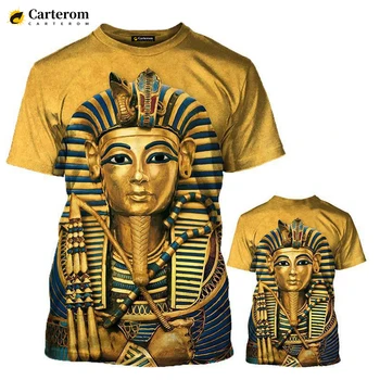 Ókori egyiptomi Hórusz 3D nyomtatású póló Isten Egyiptom szeme Fáraó Anubis grafika Póló férfiak Divat alkalmi utcai ruházat felsők Pólók