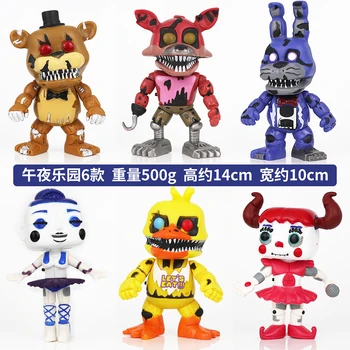 Öt éjszaka Freddysnél Rajzfilm Aranyos akciófigurák Anime divatdíszek Figura fiúk Új PVC Izzó baba játék modell ajándékok