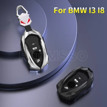 ötvözet+szilikagél autós kulcstok fedél BMW I3 I8-as sorozathoz Autóstílus-védelem Kulcshéj kulcstartó gyűrű Automatikus tartozékok 2018