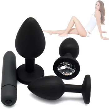 Új anális dugó készlet Butt puha szilikon prosztata masszírozó meleg termékek Mini erotikus dugó Anális golyó vibrátor szex játékok férfiaknak nők