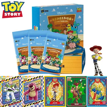Új Disney Toy Story Trading Card Collection rajzfilm filmfigurák Perifériás kártyák Lilo & Stitch Box Gyermek játék játékok ajándék