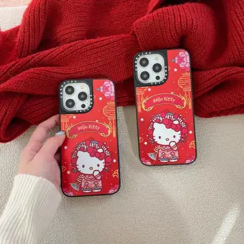 Új Hello Kitty anime telefontok iPhone 15 Pro 14 13 12 11 Promax aranyos rajzfilm telefontok Kawaii gyermek ajándékok