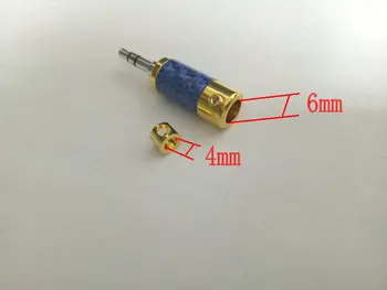 új kék 3,5 mm-es sztereó apa javításhoz fejhallgató-csatlakozó Metal Audio Új