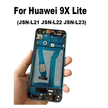 Új középső keret a Huawei Honor 9X Lite számára Első keret Elülső keret Fém házház Hátlap LCD tartó jsn-L21-L22-L23
