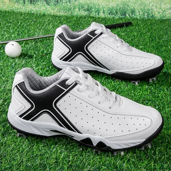 Új professzionális golfcipők kényelmes, csúszásgátló, vízálló golfcipők 36-46 Golf Professional Stud sportcipők