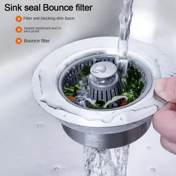 Új vízmosogató dugó Tisztító cuccok fedele Fürdőszoba zuhany dugó Szűrő Kosár Élelmiszer Dugó Mosogató szűrő Szűrőedény