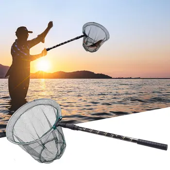 Úszó halászháló Horgászháló teleszkópos rúdfogantyúval Úszó halászháló kajak lazacsügér pisztránghajóhoz