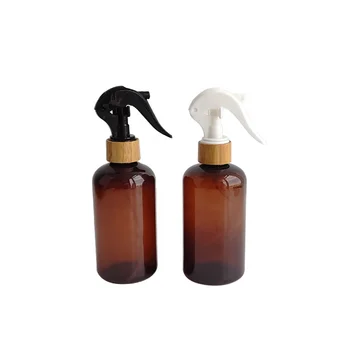 Üres fertőtlenítő spray-palack Bambusz Mini ravasz szoba Spray palack kozmetikai palack spray triggerrel fertőtlenítőszerhez