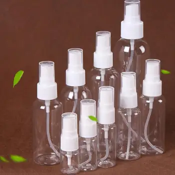  üres spray-palack újratölthető kompakt hordozható átlátszó műanyag parfümporlasztó vizes palack utazáshoz