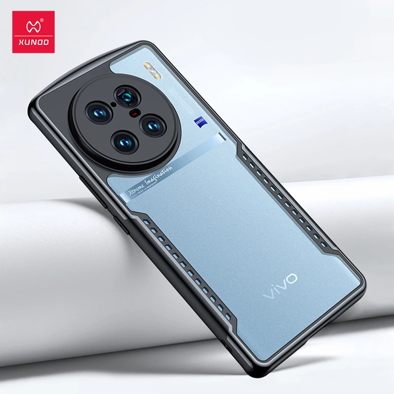 Xundd ütésálló tok VIVO X90 Pro Plus készülékhez ケ ー ス Ujjlenyomat nélküli hőelvezetés Hátsó telefonfedél vivo X90Pro Capa készülékhez