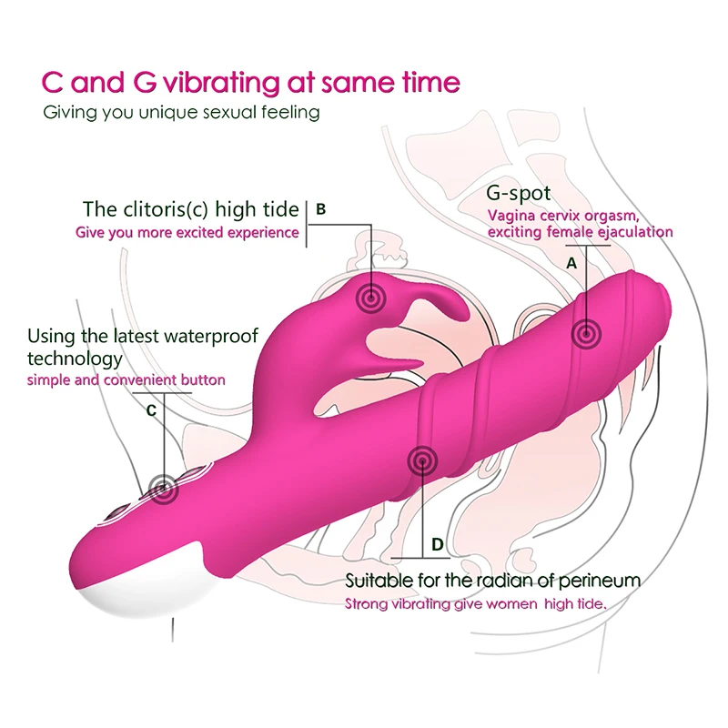 Y Love Dildó felnőtt szexuális játék nőknek és pároknak 360 fokos forgatás nyúl vibrátor hüvely G-pont vibrációs forgatás dildó
