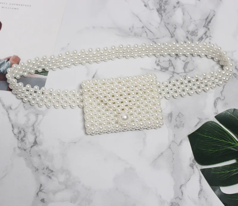 Új kötött gyöngy Mini Zero pénztárca női rugalmas sokoldalú mobil táska derékpánt
