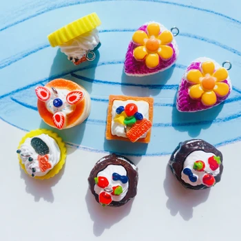 10Pcs torta charms medál ékszerekhez Kellékek Kulcstartó nyaklánc fülbevaló Medálok DIY leletek Tartozékok