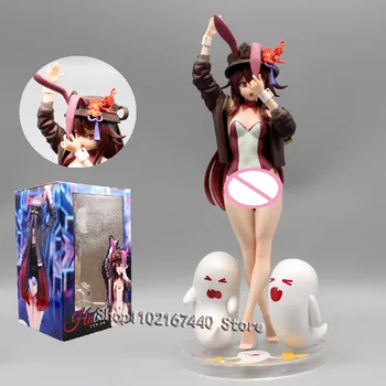 27cm Kawaii anime figura Hu Tao Genshin Impact figurák GK Sexy Hu Tao figurák Nyuszi szobor Aranyos PVC kollekció Modell baba játékok
