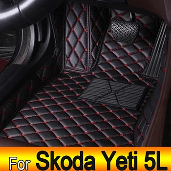  autószőnyegek Skoda Yeti 5L 2010 ~ 2017 bőr padlószőnyeg autó szőnyegek szennyeződésgátló autó kiegészítők belső alkatrészek 2011 2012