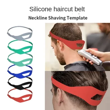 DIY hajvágás Ívelt szilikon hajvágás szalag Nyakkivágás útmutató Formázás Hajformázó Vonalzó férfiaknak Állítható hajformázó eszköz