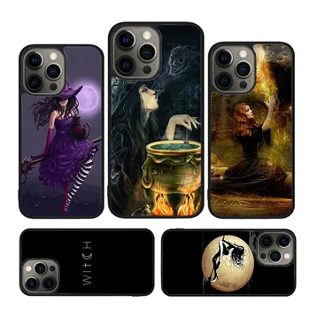 Halloween Moon Witch horror tok iPhone 15 SE 2020 XR X XS Max 6S 7 8 Plus 12 13 Mini 11 12 13 14 Pro Max lökhárító fedél