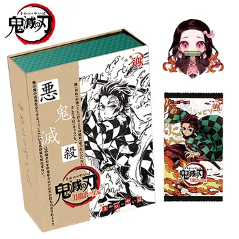 Japán démonölő kártyák Booster Box Tanjirou Nezuko Anime Karakter sorozat Hobbi kártyák Perifériás család Gyermek ajándék játékok