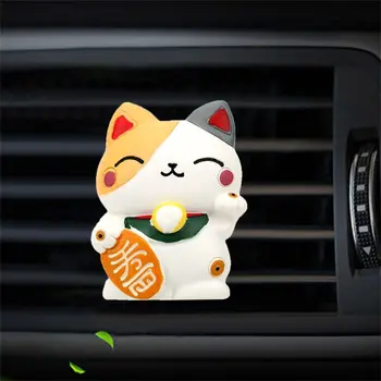 Lucky Cat autó légfrissítő illat diffúzor gyanta Art autó légkondicionáló kimenet szellőzőnyílás parfüm klip Auto belső kiegészítők