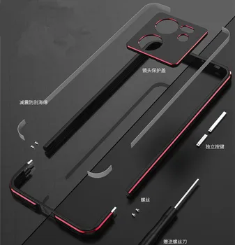 Redmi K60 Ultra Alumínium fém lökhárító Keret Slim Cover telefontok + Carmera védő Xiaomi Redmi K60 Ultra készülékhez