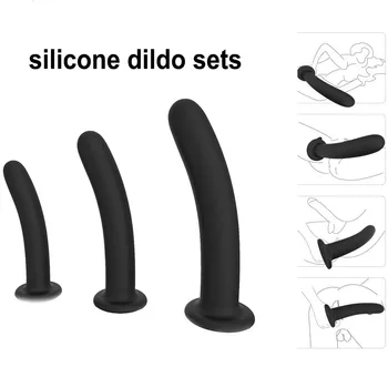 tapadókorong Dildo 3 méret kicsi közepes nagy fekete dildó puha pénisz nőknek férfi anális dildók meleg fenék gode ventouse szex termékek