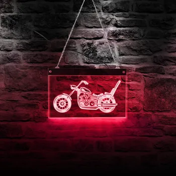 Vintage motorkerékpár garázs plakett LED neon jel retro motorkerékpár jármű szállítás LED világítás fali dekoráció motorosok versenyzők ajándék