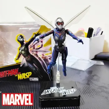 Új 18cm Valódi Marvel Bosszúállók Hangya Darázs figura Modell Játékok Legendák Asztali dekoráció Meglepetés Gyermekek karácsonyi ajándék